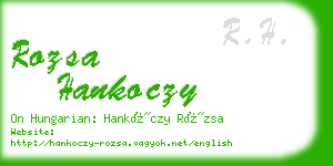 rozsa hankoczy business card